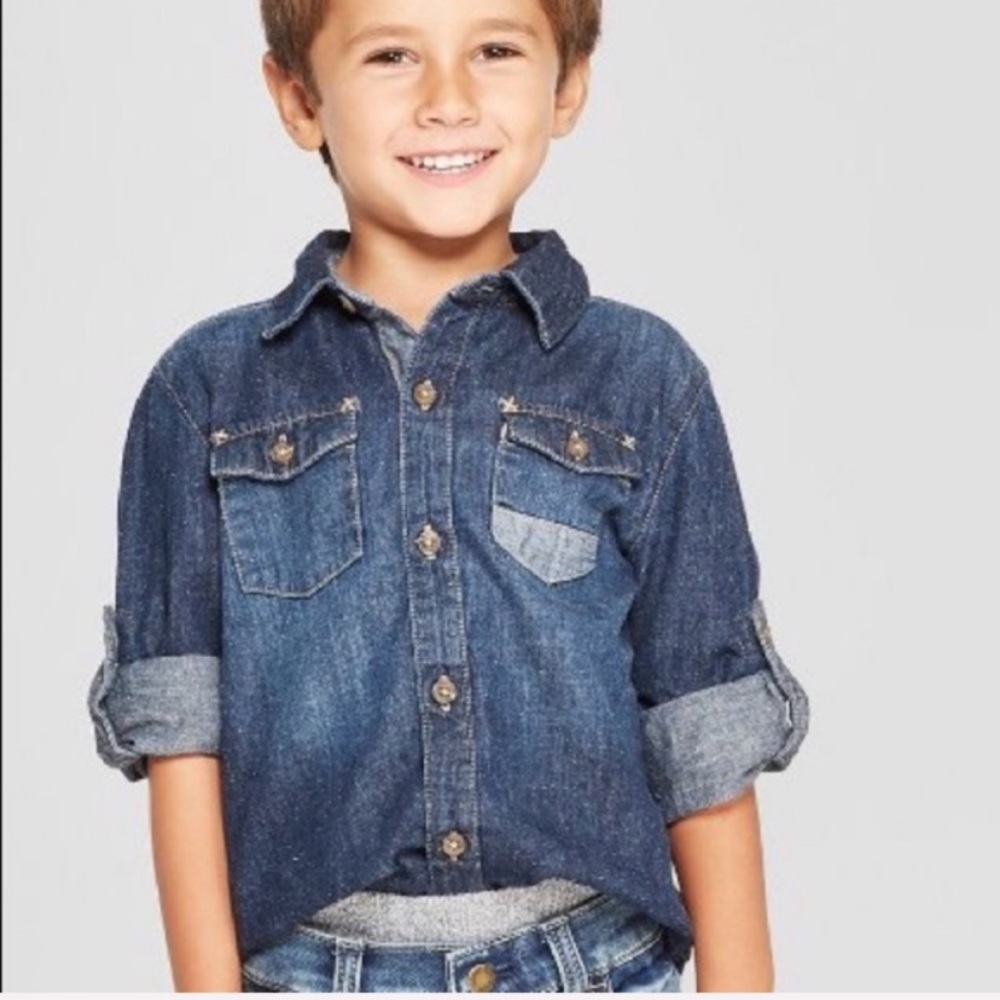Osh Kosh Dark Denim Button Up shirt